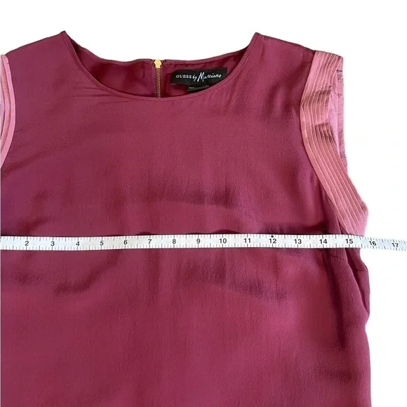 Euc Guess by Marciano 100% silk dress, plum/dusty rose colour, size Small. - Picture 6 of 12
